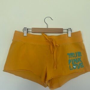 PINK Victoria's Secret Yellow Athletic Shorts